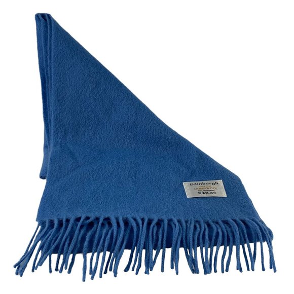 EDINBURGH 100% Lambs Wool Isfalian Tasseled Rectangle Scarf - Picture 6 of 7
